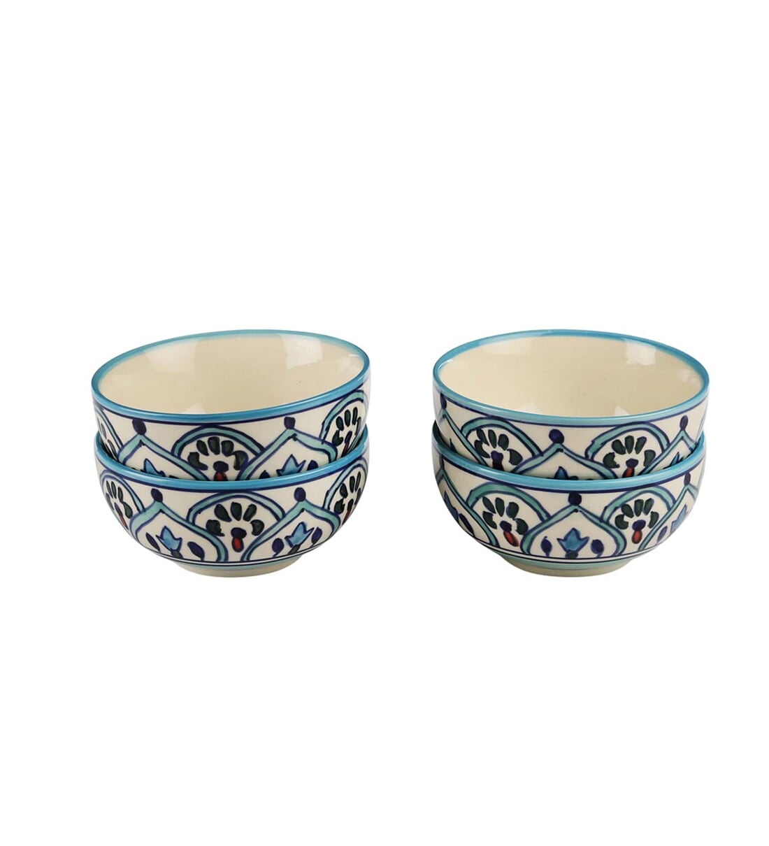 Buy Royal Crown 160ml (Set of 4) Ceramic Dining Bowl by Vareesha Online ...