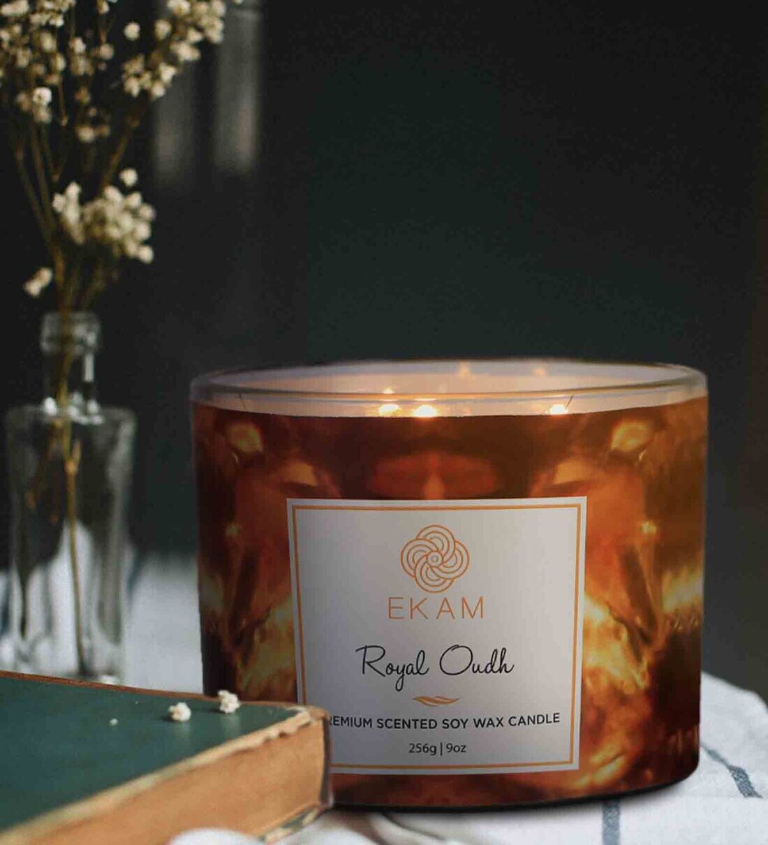 Buy Royal Oudh Soy Wax Scented Candle By Ekam Online Scented Candles