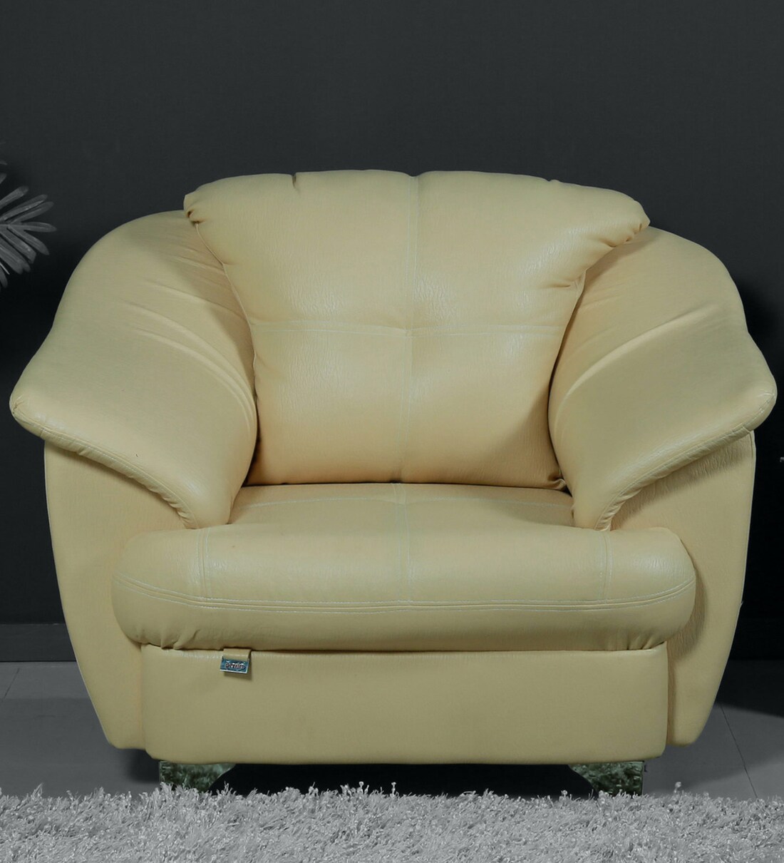 Buy Royale 1 Seater Sofa in Ivory colour by Parin Online Contemporary