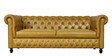Viterbo Leatherette Chesterfield 2 Seater Sofa in Mustard Yellow Finish