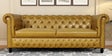 Viterbo Leatherette Chesterfield 2 Seater Sofa in Mustard Yellow Finish
