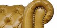 Viterbo Leatherette Chesterfield 2 Seater Sofa in Mustard Yellow Finish