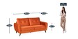 Rockingham 3 Seater Sofa In Rust Orange Colour