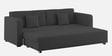 Rocky Fabric 3 Seater Pull Out Sofa Cum Bed In Charcoal Grey Colour With Storage
