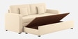 Rocky Fabric 3 Seater Pull Out Sofa Cum Bed In Ivory Beige Colour With Storage