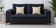 Rodeo Sal Wood 2 Seater Sofa In Blue Colour