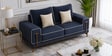 Rodeo Sal Wood 2 Seater Sofa In Blue Colour
