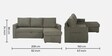 Rogelio Fabric LHS Pull Out Sofa Cum Bed In Sandy Brown Colour With Storage