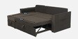 Rogelio Fabric RHS Pull Out Sofa Cum Bed In Chestnut Brown Colour With Storage