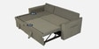 Rogelio Fabric RHS Pull Out Sofa Cum Bed In Sandy Brown Colour With Storage