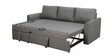 Rogelio Fabric RHS Pull Out Sofa Cum Bed In Slate Grey Colour With Storage