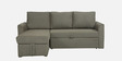 Rogelio Fabric RHS Pull Out Sofa Cum Bed In Sandy Brown Colour With Storage