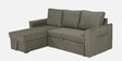 Rogelio Fabric RHS Pull Out Sofa Cum Bed In Sandy Brown Colour With Storage