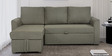 Rogelio Fabric RHS Pull Out Sofa Cum Bed In Sandy Brown Colour With Storage