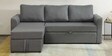 Rogelio Fabric RHS Pull Out Sofa Cum Bed In Slate Grey Colour With Storage