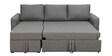 Rogelio Fabric RHS Pull Out Sofa Cum Bed In Slate Grey Colour With Storage