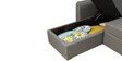 Rogelio Fabric RHS Pull Out Sofa Cum Bed In Slate Grey Colour With Storage