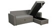 Rogelio Fabric LHS Pull Out Sofa Cum Bed In Slate Grey Colour With Storage