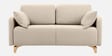 Roma Velve 2 Seater Sofa In Cream Colour