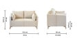 Roma Velvet 2 Seater Sofa In Cream Colour