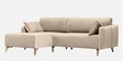 Roma Velvet RHS Sectional Sofa In Cream Colour