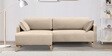Roma Velvet RHS Sectional Sofa In Cream Colour