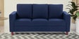 Roman Fabric 3 Seater Sofa In Cobalt Blue Colour Roman Fabric 3 Seater Sofa In Cobalt Blue Colour