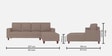 Zare LHS Sectional Sofa In  Brown Colour