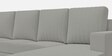 Roman Fabric LHS Sectional Sofa In Misty Grey Colour