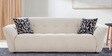 Romania Fabric 3 Seater Sofa In Frosty white Colour