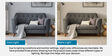 Rome Fabric 2 Seater Sofa In Grey Color