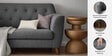 Rome Fabric 2 Seater Sofa In Grey Color