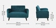 Rome Velvet 2 Seater Sofa in Green Colour
