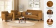 Rome Velvet  SofaSet  In Brown Color(3+1+1)