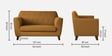 Rome Velvet Sofa Set In Brown Color (3+ 2)