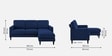 Romie LHS 4 Seater Sectional Sofa In Royal Blue Colour