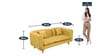 Romina Fabric 3 Seater Sofa in Yellow Colour