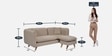 Romina Fabric LHS Sectional Sofa (2 + Lounger) In Beige Colour