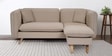 Romina Fabric LHS Sectional Sofa (2 + Lounger) In Beige Colour