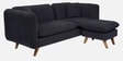Romina Fabric LHS Sectional Sofa (2 + Lounger) In Charcoal Grey Colour