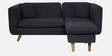 Romina Fabric LHS Sectional Sofa (2 + Lounger) In Charcoal Grey Colour