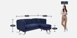Romina Fabric LHS Sectional Sofa (2 + Lounger) In Navy Blue Colour