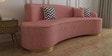 Romona Boucle Fabric 3 Seater Curve Sofa In Plum Peach Colour