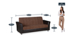 Rossini 3+1+1 Sofa Set in Dark Brown Colour
