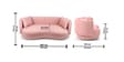 Rosy Arc 3 Seater Sofa In Pink Color