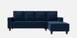 Roman Fabric LHS Sectional Sofa In Cobalt Blue Colour Roman Fabric LHS Sectional Sofa In Cobalt Blue Colour