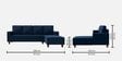 Roman Fabric LHS Sectional Sofa In Cobalt Blue Colour Roman Fabric LHS Sectional Sofa In Cobalt Blue Colour