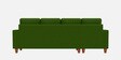 Roman Fabric LHS Sectional Sofa In Forest Green Colour Roman Fabric LHS Sectional Sofa In Forest Green Colour