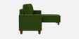 Roman Fabric LHS Sectional Sofa In Forest Green Colour Roman Fabric LHS Sectional Sofa In Forest Green Colour