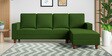 Roman Fabric LHS Sectional Sofa In Forest Green Colour Roman Fabric LHS Sectional Sofa In Forest Green Colour